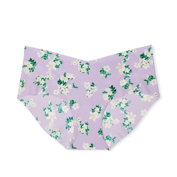 Victoria's Secret No-Show Hiphugger Panty Tinted Lilac Floral Small NEW - Picture 2 of 6